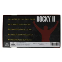 Decoration Rocky II - Replica Superfight II Ticket - Gold Plated -Figures Sales Store x fntk rocky 102g b